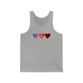 Polyamory Flag Hearts Tank-Top: Pride LGBTQ+ Gradient Design